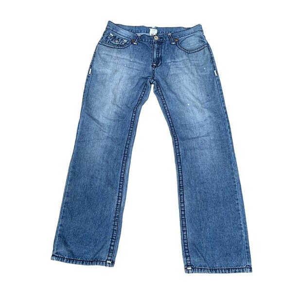 VINTAGE True Religion Jeans Size 36 JOEY SUPER T Blue - Picture 2 of 9